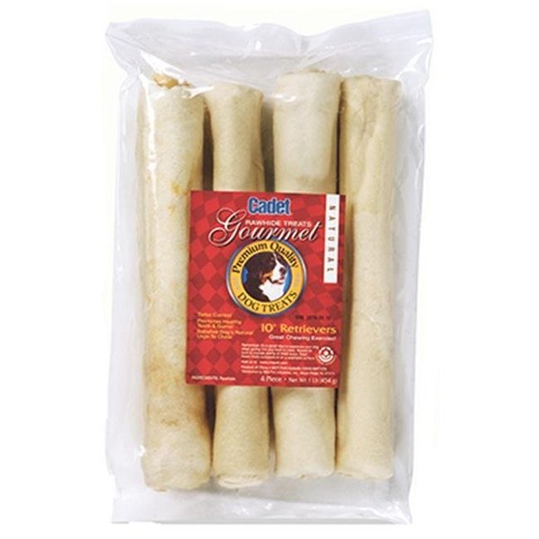 Ims Trading Corporation IMS Trading 10004 10 in. Beef Natural Rawhide Bone - 4 Pack 159417